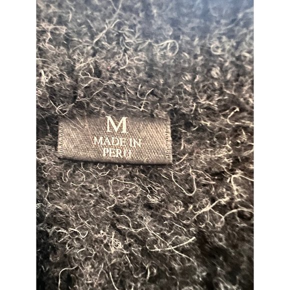 Blake Baby Alpaca Womens Zip Up Cardigan Made in Peru Gray Chunky Knit Sz Med - Picture 9 of 11